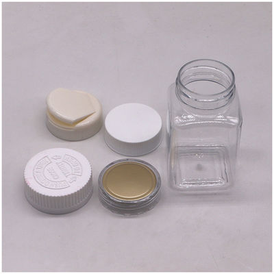 Medikamentenflasche 100 ml PET-Flasche aus Quadratplastik mit individueller Farbe und verschiedenen Deckeln