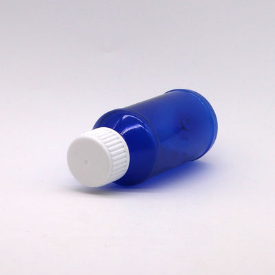100 cc PET-Bronze/Orange/Blaue Ahorn-Husten-Sirup-Flasche mit Sicherheitskappe und Hitzesiegel