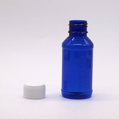 100 cc PET-Bronze/Orange/Blaue Ahorn-Husten-Sirup-Flasche mit Sicherheitskappe und Hitzesiegel