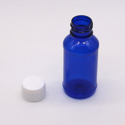 100 cc PET-Bronze/Orange/Blaue Ahorn-Husten-Sirup-Flasche mit Sicherheitskappe und Hitzesiegel