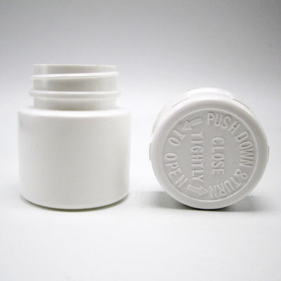 30 ml HDPE Tragbare weiße Kunststoffpulver Medizin Pille Tabletten Flaschen Behälter mit Kindersicherheitskappe