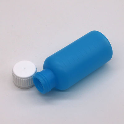 Anpassbare Farbe HDPE 100 ml Flüssigkeitsleere Plastikflasche mit Skala und Sicherheitsdeckel
