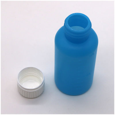 Anpassbare Farbe HDPE 100 ml Flüssigkeitsleere Plastikflasche mit Skala und Sicherheitsdeckel