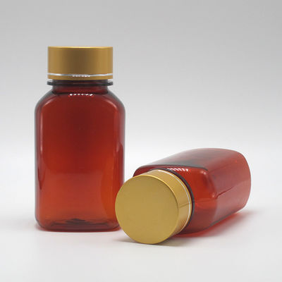 Anpassungsfähige Farbe 150ml PET-Quadratflaschen aus flachem Kunststoff mit unterschiedlichen Deckeln