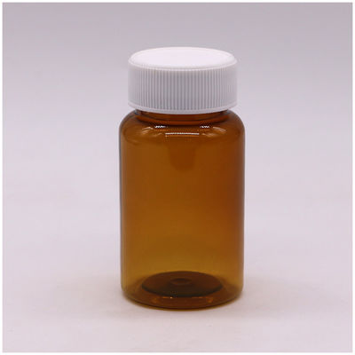 100 ml PET-Amber-Plastik-Medikamentflasche für Pillen/Vitamine/Kapselkragen