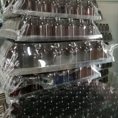 250 ml Amber PET Flüssigmedikamentenflasche mit Schraubverschluss und Apotheken Medizinbehälter