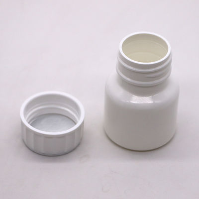 Personalisiertes Logo 30ml PE weiße Pille Medizinflasche mit Schraubkappe hohe Haltbarkeit