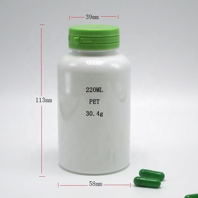 220 ml PET Weißes Rundflaschen für Gesundheitsprodukte Basismaterial PET Trenndeckel