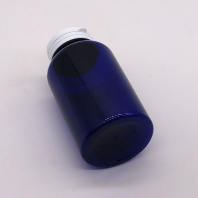 Halsbandmaterial PET 200cc Runde Plastikflasche Medizinbehälter mit leicht zu ziehenden Ringkappen