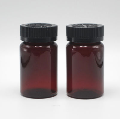 100 ml PET-Amber-Plastikpille/Vitaminflasche/Kapselflasche mit Kindersicherheitsdeckel und Schraubkappe