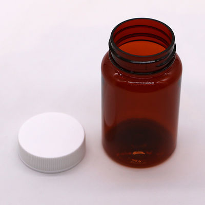 100 ml PET-Amber-Plastikpille/Vitaminflasche/Kapselflasche mit Kindersicherheitsdeckel und Schraubkappe