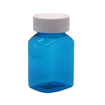 Festflasche Pulverflasche mit Schraubverschluss 120 ml PET-Quadrat-transparente Plastikflasche