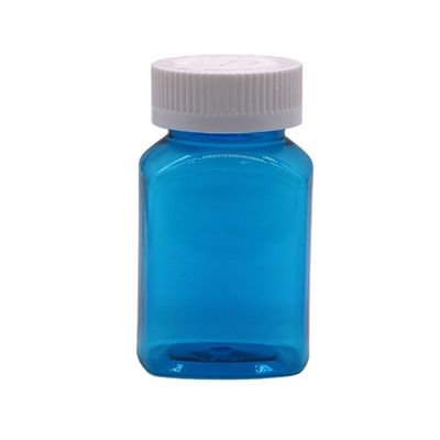 Festflasche Pulverflasche mit Schraubverschluss 120 ml PET-Quadrat-transparente Plastikflasche