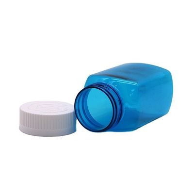 Festflasche Pulverflasche mit Schraubverschluss 120 ml PET-Quadrat-transparente Plastikflasche