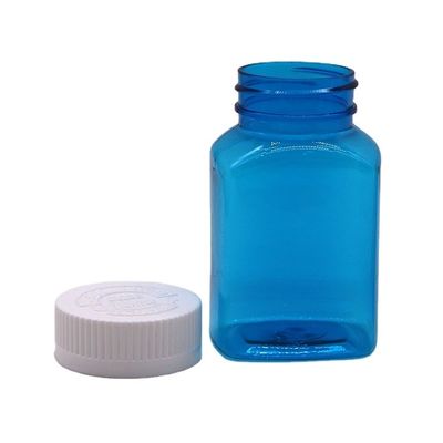 Festflasche Pulverflasche mit Schraubverschluss 120 ml PET-Quadrat-transparente Plastikflasche