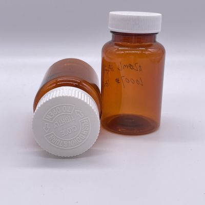 Bernsteinfarbe 120 ml PET-Flasche mit weißer Schraubkappe/ kinderschutzfähiger Kappe 2780 Stück