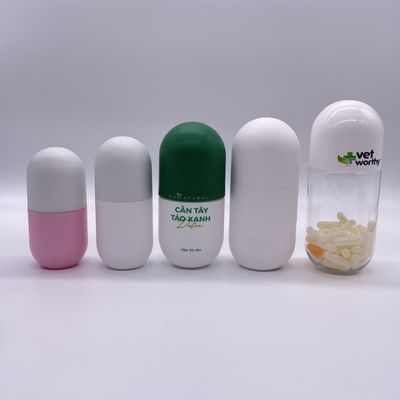 120 ml/130 ml/180 ml/200 ml/250 ml HDPE-Plastikkapselförmige Flasche für Vitaminpräparate