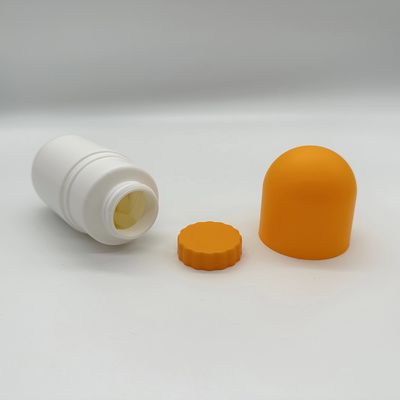 SCREW CAP 130 ml HDPE Kapselflasche für Nahrungsergänzungsmittel Süßigkeiten Pillen Tabletten Kunststoffmedizin