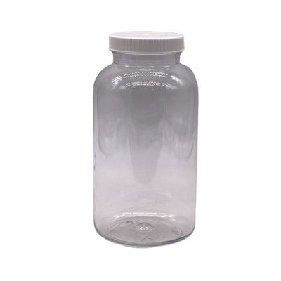 Anpassungsfähige Flasche für Pillen mit breitem Mund PET-Flasche für die Verpackung von Arzneimittelzusätzen