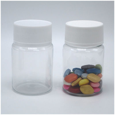 Nachfüllbare 60 ml Amber PET Pille Kapsel Fischölflasche mit Silber-Aluminium-Schraubkappe