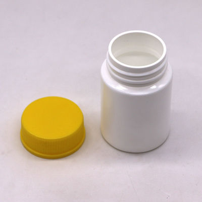 80 ml HDPE-Flasche mit breitem Mund, leere Kapselbehälter mit Schraubenkappe und Kinderschutzkappe