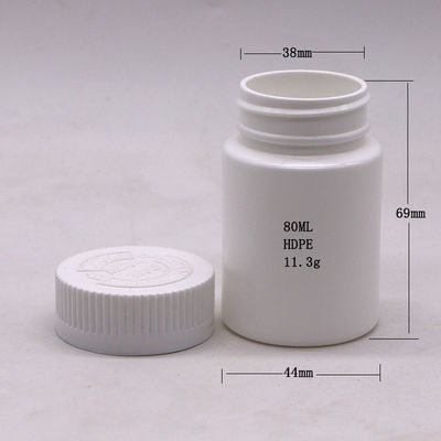 80 ml HDPE-Flasche mit breitem Mund, leere Kapselbehälter mit Schraubenkappe und Kinderschutzkappe