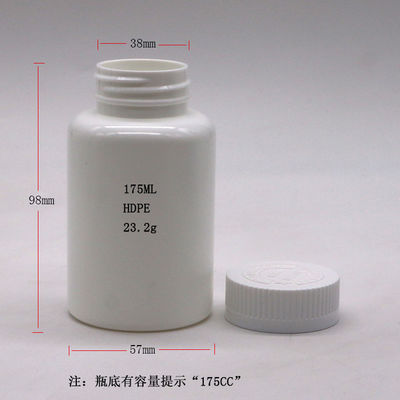 Individuelles Logo 175 ml runde PE-Plastikflasche zur Aufbewahrung von Kapseln