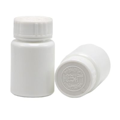 30 ml Fassungsvermögen HDPE Tragbare weiße Plastiktablettenbehälter mit Kindersicherheitskappe