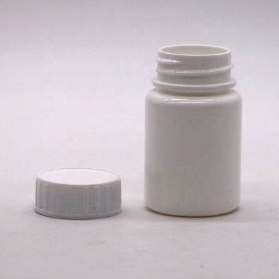 30 ml Fassungsvermögen HDPE Tragbare weiße Plastiktablettenbehälter mit Kindersicherheitskappe