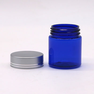 Nachfüllbare 40ml/1.3oz PET-Pille Kapsel Fischölflasche mit Silber-Aluminium-Schraubkappe
