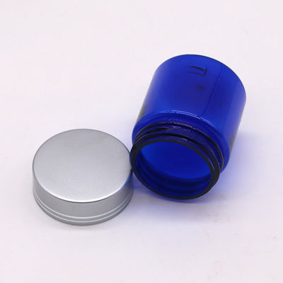 Nachfüllbare 40ml/1.3oz PET-Pille Kapsel Fischölflasche mit Silber-Aluminium-Schraubkappe
