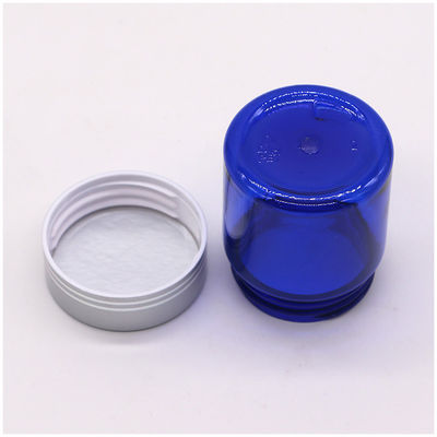Nachfüllbare 40ml/1.3oz PET-Pille Kapsel Fischölflasche mit Silber-Aluminium-Schraubkappe