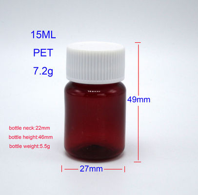 15 ml PET-Plastikflasche mit Kindersicherheitskappe recycelbar, BPA-frei