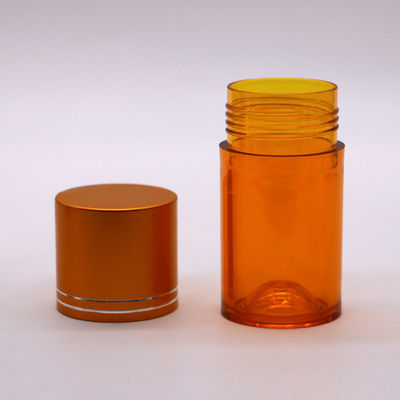 Nachfüllbare 60 ml PET-Pille Kapsel Fischölflasche mit Gold Silber Aluminium Schraubkappe
