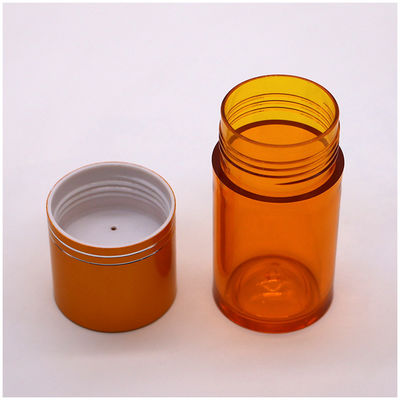 Nachfüllbare 60 ml PET-Pille Kapsel Fischölflasche mit Gold Silber Aluminium Schraubkappe