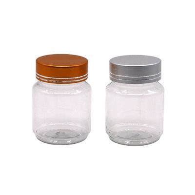 70 ml PET-Präparate für Nahrungsmittel, Feinstoffkapseln, Pillenflasche mit Gold-Silberkappe Exporteur
