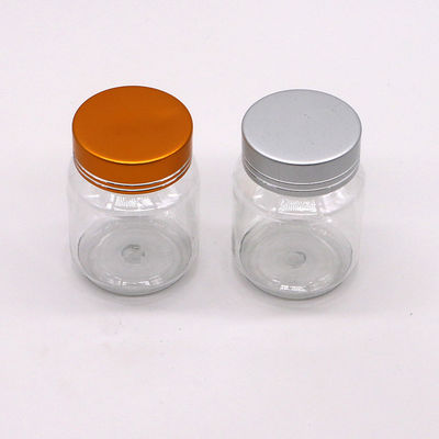 70 ml PET-Präparate für Nahrungsmittel, Feinstoffkapseln, Pillenflasche mit Gold-Silberkappe Exporteur