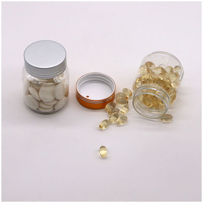 70 ml PET-Präparate für Nahrungsmittel, Feinstoffkapseln, Pillenflasche mit Gold-Silberkappe Exporteur