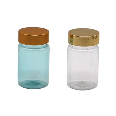 70 ml PET-Plastikkapsel Pille Flasche mit Gold Silber Kappe