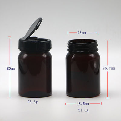 80 ml PET-Medizintechnische Plastikflasche für Kapselpillen