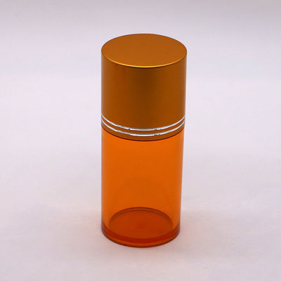 80 ml PET-Zylinderform Breitmond-Plastik-Transparente Flasche mit leicht zu entfernenden Aluminiumdeckeln