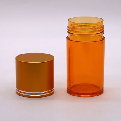 80 ml PET-Zylinderform Breitmond-Plastik-Transparente Flasche mit leicht zu entfernenden Aluminiumdeckeln