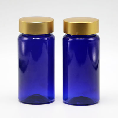 100 ml PET-Präparate Farbe Steril Wiederauffüllbare Medizin Plastikflasche Für Pillen Tabletten Kapsel Mit Goldbeschichtung Kappe
