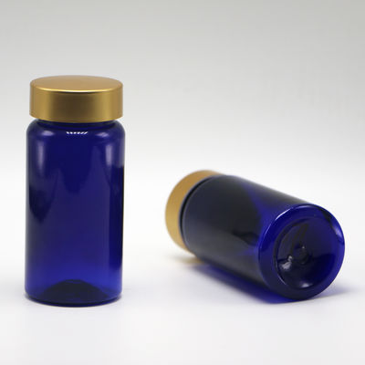 100 ml PET-Präparate Farbe Steril Wiederauffüllbare Medizin Plastikflasche Für Pillen Tabletten Kapsel Mit Goldbeschichtung Kappe
