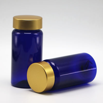 100 ml PET-Präparate Farbe Steril Wiederauffüllbare Medizin Plastikflasche Für Pillen Tabletten Kapsel Mit Goldbeschichtung Kappe