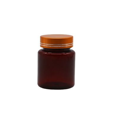 Goldbeschichtung Kappe PET Medizinflasche für Pillen Tabletten Kapsel 100cc Wiederauffüllbar und steril