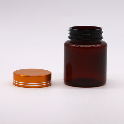 Goldbeschichtung Kappe PET Medizinflasche für Pillen Tabletten Kapsel 100cc Wiederauffüllbar und steril