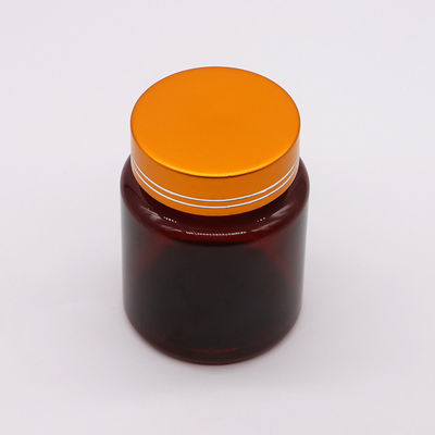 Goldbeschichtung Kappe PET Medizinflasche für Pillen Tabletten Kapsel 100cc Wiederauffüllbar und steril