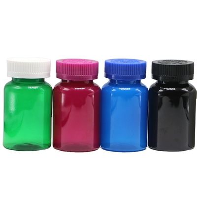 Durchsichtige Supplementflaschen 120mL 4oz PET-Kapselflaschen mit Sicherheitskappe