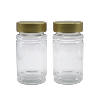 PET-Halsband 120 ml Bambusform Plastikflasche Schraubkappe für Pillen Kapsel Tabletten Medizin Ergänzung